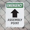 Signmission Assembly Point (Up Arrow) With Symbol, 7 in W x Rectangle, Plastic OS-2PACK-EM-P-710-V-10432 - alternate 8